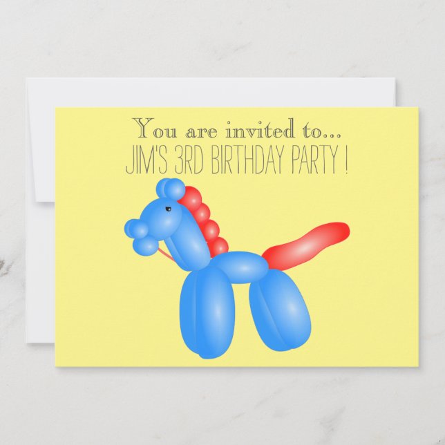 Invitation Fête d'anniversaire pour bébé ou tout petit enfant (Devant)