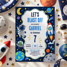 Fête d'anniversaire pour enfants Astronaute Fusée