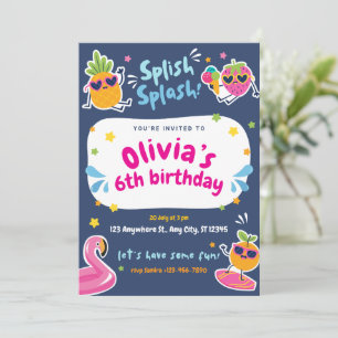 Invitation Fête d'anniversaire pour enfants d'été