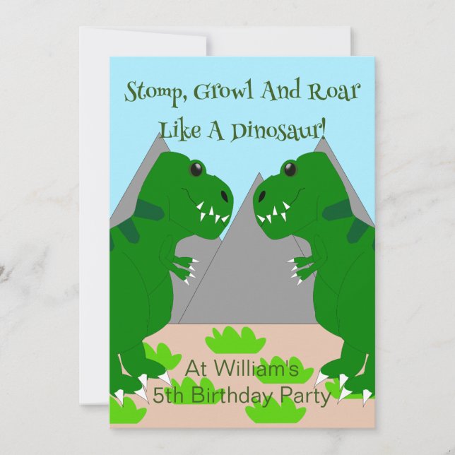 Invitation Fête d'anniversaire pour enfants sur le thème des  (Devant)