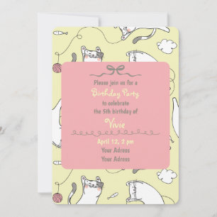 Invitation Fête d'anniversaire pour enfants sur le thème du c