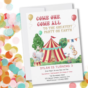 Invitation Fête d'anniversaire pour enfants sur le thème du c