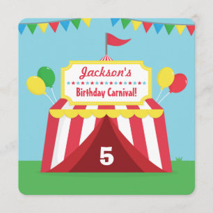Invitation Fête d'anniversaire pour enfants sur le thème du c
