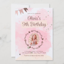 Fête d'anniversaire pour fille de neuf ans