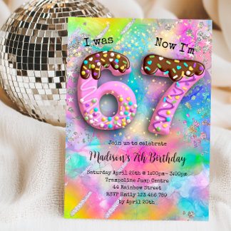 Invitation Fête d'anniversaire pour filles de 6-7 ans