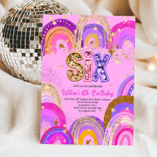 Invitation Fête d'anniversaire pour filles de 6 ans