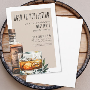 Invitation Fête d'anniversaire pour hommes d'âge mûr