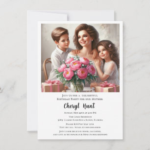 Invitation Fête d'anniversaire pour la famille de maman