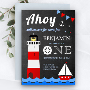 Invitation Fête d'anniversaire pour la première année de voil