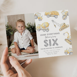 Invitation Fête d'anniversaire pour les 6 ans de Construction