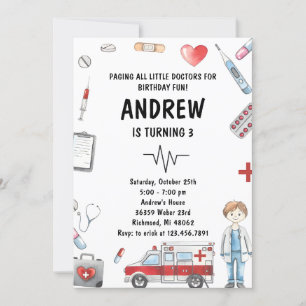 Invitation Fête d'anniversaire pour les enfants numériques pe
