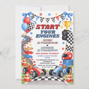 Invitation Fête d'anniversaire pour les frères et sœurs de vo