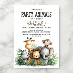 Invitation Fête d'anniversaire pour tous les fêtards 1er anni