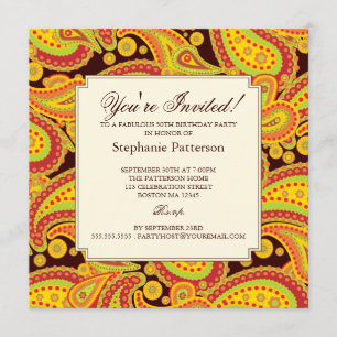 Invitation Fête d'anniversaire riche d'étape importante de