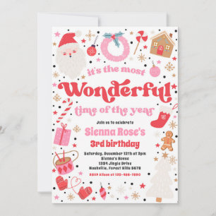 Invitation Fête d'anniversaire rose des plus merveilleux