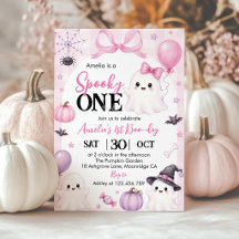 Fête d'anniversaire rose fantôme d'Halloween Spook