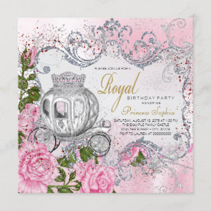 Invitation Fête d'anniversaire royale de princesse