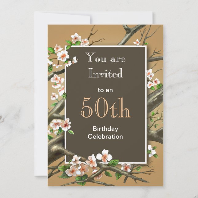 Invitation Fête d'anniversaire rustique (Devant)