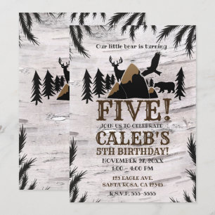 Invitation Fête d'anniversaire rustique en plein air dans la 