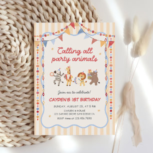 Invitation Fête d'anniversaire safari pour tous les fêtards