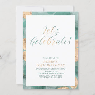 Invitation Fête d'anniversaire simple moderne pour adultes av