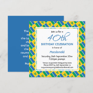 Invitation Fête d'anniversaire sur mesure du DRAPEAU ST VINCE