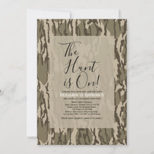 Invitation Fête d'anniversaire surprise Camo Bottom Lands