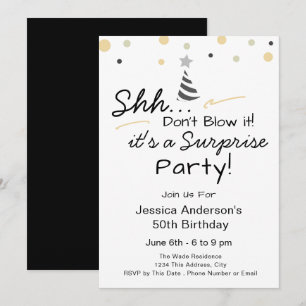 Invitation Fête d'anniversaire surprise ne grillez pas