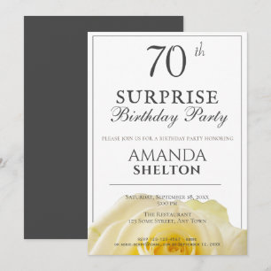 Invitation Fête d'anniversaire surprise pour les 70 ans, thèm