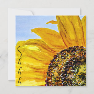 Invitation Fête d'anniversaire surprise tournesol floral