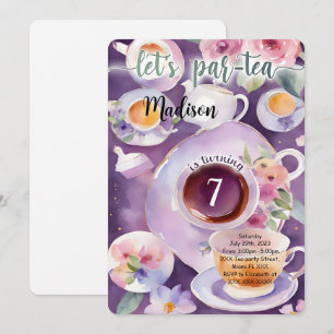 Invitation Fête d'anniversaire Tea Party