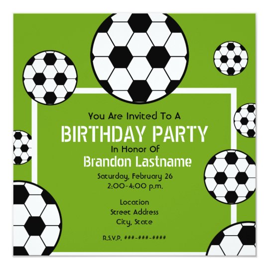 Invitation Fete D Anniversaire Terrain De Football Et Zazzle Ca