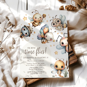 Invitation Fête d'anniversaire Time Flies Kids
