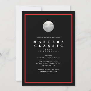 Invitation Fête d'anniversaire tournoi de golf