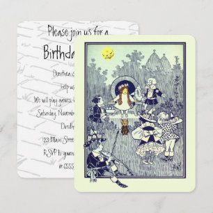 Invitation Fête d'anniversaire vintage de Dorothy du Magicien