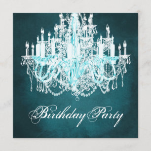 Invitation Fête d'anniversaire vintage de lustre