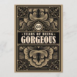 Invitation Fête d'anniversaire vintage de style d'affiche de