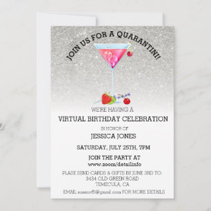 Invitation Fête d'anniversaire virtuelle Rejoignez-nous pour 