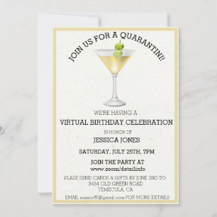 Invitation Fête d'anniversaire virtuelle Rejoignez-nous pour
