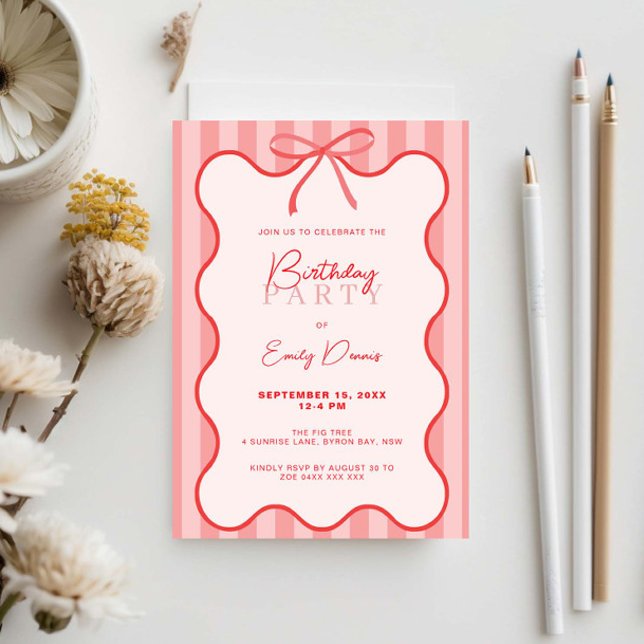 Invitation Fête d'anniversaire Whimsical Retro (Créateur téléchargé)