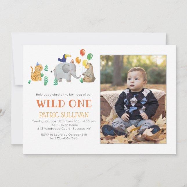 Invitation Fête d'anniversaire Wild One Photo (Devant)