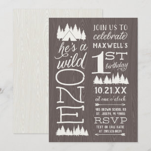Invitation Fête d'anniversaire Wild One pour le 1er anniversa