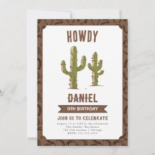 Invitation Fête d'anniversaire Wild West