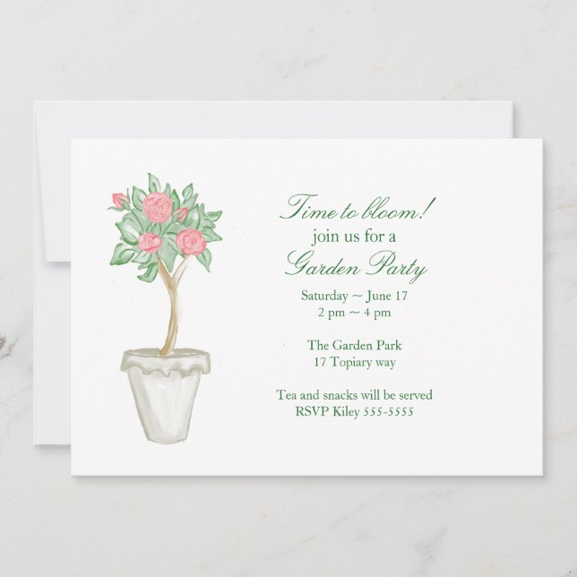 Invitation Fête dans le jardin (Devant)