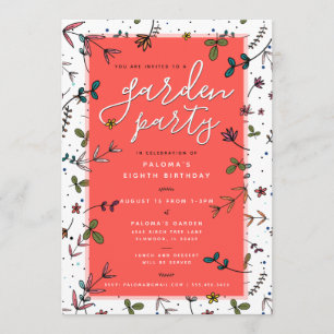 Invitation Fête dans le jardin