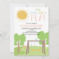 Fête dans le parc de jeux d'anniversaire