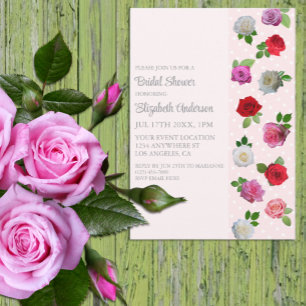 Invitation Fête dans un jardin de roses pour la mariée