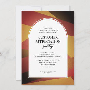 Invitation Fête d'appréciation client Arch moderne