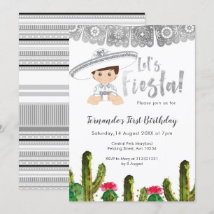 Invitation Fête d'argent charro enfant anniversaire