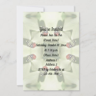Invitation Fête d'art de coccinelles dans la nature